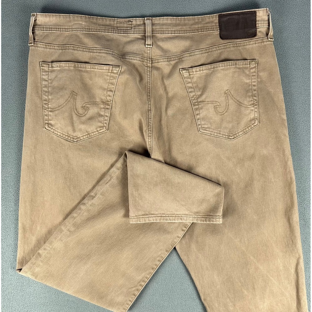 Adriano Goldschmied Pants Mens 40x32 Brown Everett Slim Straight Quiet Luxury